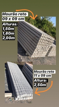  Modelo mourões de cerca reto
